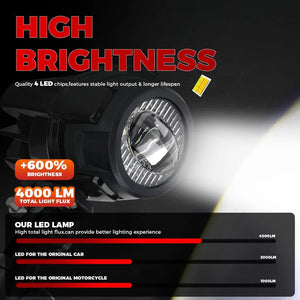 Planet Gates R1200GS 40W Motorcycle LED Fog Lights Auxiliary Assembliy For BMW R1200GS F850GS F750GS F 850GS 750GS 1250GS GS LC Adventure