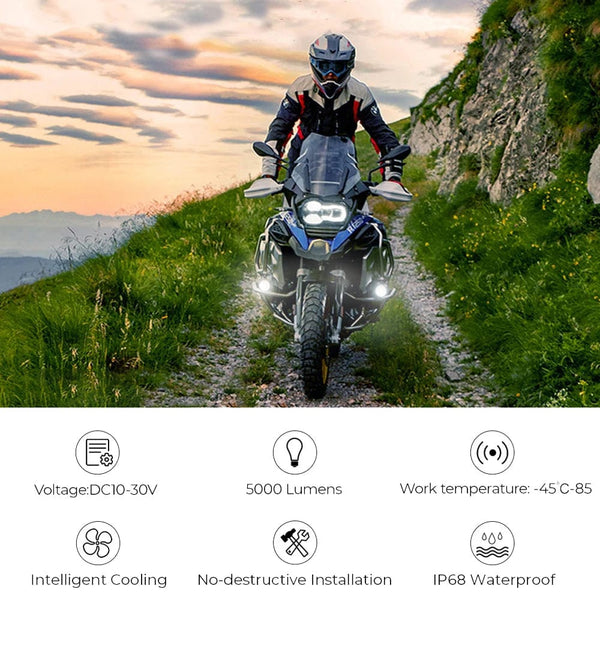 Planet Gates R1200GS 40W Motorcycle LED Fog Lights Auxiliary Assembliy For BMW R1200GS F850GS F750GS F 850GS 750GS 1250GS GS LC Adventure