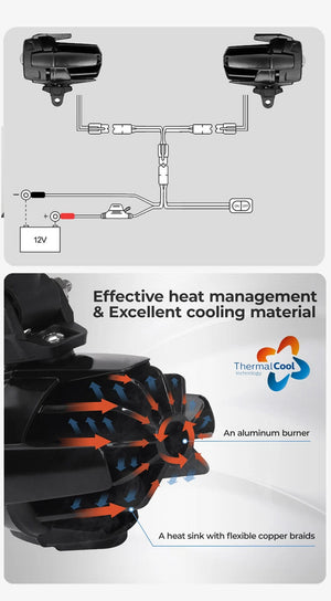 Planet Gates R1200GS 40W Motorcycle LED Fog Lights Auxiliary Assembliy For BMW R1200GS F850GS F750GS F 850GS 750GS 1250GS GS LC Adventure