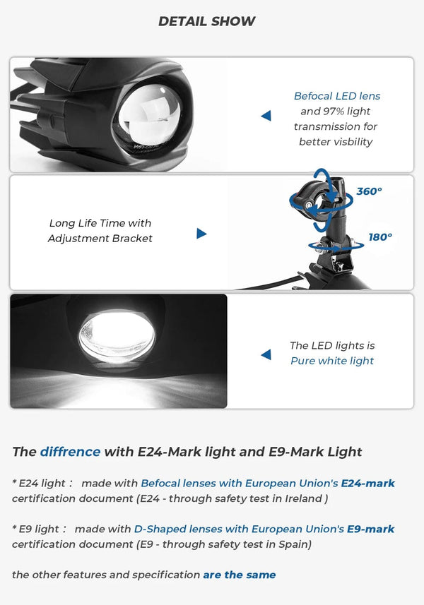Planet Gates R1200GS 40W Motorcycle LED Fog Lights Auxiliary Assembliy For BMW R1200GS F850GS F750GS F 850GS 750GS 1250GS GS LC Adventure