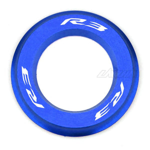 Planet Gates R3 Motorcycle Ignition Switch Cover Ring CNC Aluminum Accessories for Yamaha YZF R3 2013 2014 2015 2016 2017 2018 2019