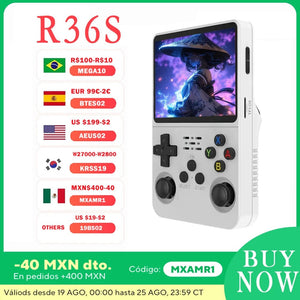 Planet Gates R36s new handheld game console open source Linux 3.5-inch IPS screen handheld 128GB video player Xmas Gift