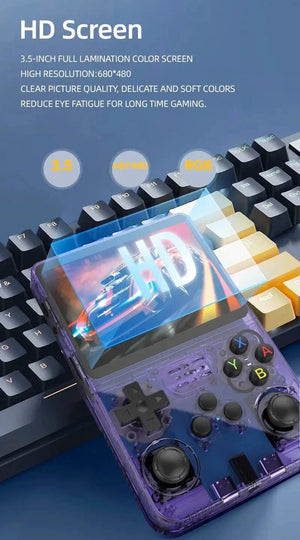 Planet Gates R36s new handheld game console open source Linux 3.5-inch IPS screen handheld 128GB video player Xmas Gift