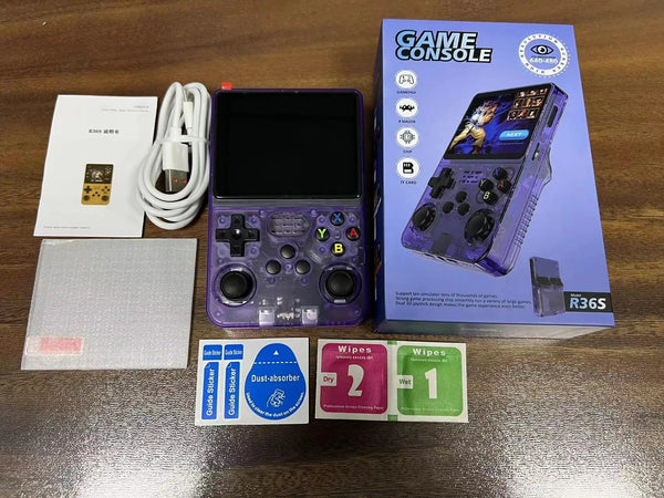 Planet Gates R36S Retro Handheld Console Linux System 3.5 Inch IPS Screen R35s Pro Portable Pocket Video Player 64GB Games