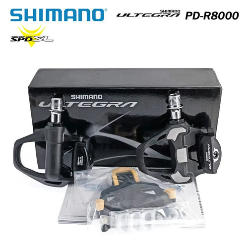 Planet Gates R8000 Shimano Road Bike Pedals ULTEGRA PD R8000 Carbon Fiber Bicycle Self-Locking Pedal With SM-SH11 Cleats for Road Competition Pedal