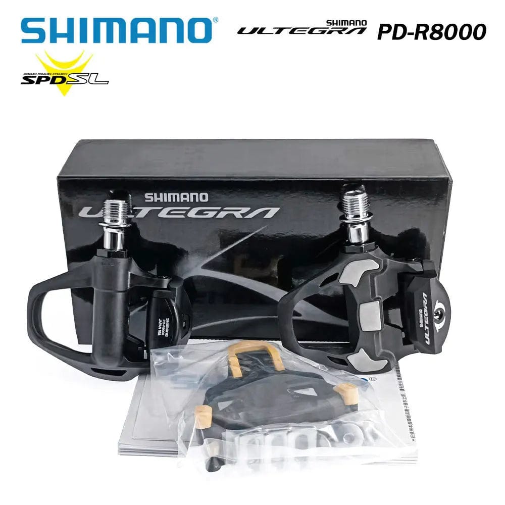 Planet Gates R8000 Shimano Road Bike Pedals ULTEGRA PD R8000 Carbon Fiber Bicycle Self-Locking Pedal With SM-SH11 Cleats for Road Competition Pedal
