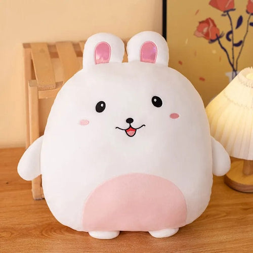 Planet Gates Rabbit / 40cm 40cm Cuddly Squishy Penguin Pig Rabbit Panda Crab Kawaii Zoo Animal Plush Pillow Soft Plushie Peluche Doll Kids Birthday Gift