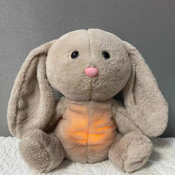 Planet Gates Rabbit A New Baby Breath Baby Bear Soothes Otter Plush Toy Doll Toy Child Soothing Music Sleep Companion Sound And Light Doll Toy Gifts