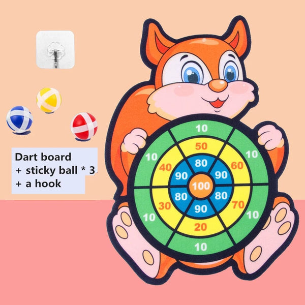 Planet Gates rabbit Child Montessori Toys for Kids 2 to 4 Years Old Cartoon Animal Dart Board Sticky Ball Family Interactive Educational Toys Baby