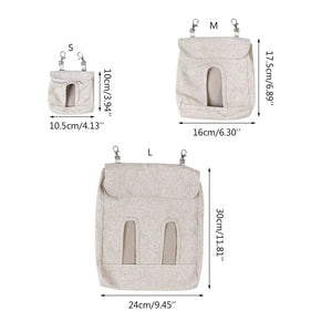 Planet Gates Rabbit Hay Feeder Bag Hanging Feeding Sacks Single Hole Solid Color for Small Animals Chinchilla Bunny