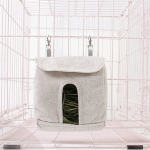 Planet Gates Rabbit Hay Feeder Bag Hanging Feeding Sacks Single Hole Solid Color for Small Animals Chinchilla Bunny