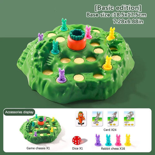 Planet Gates Rabbit Trap Carrot Rabbit Trap Table Board Defend Game Challenge Parent-Child Family Party Interactive Educational Puzzle Toy Gift