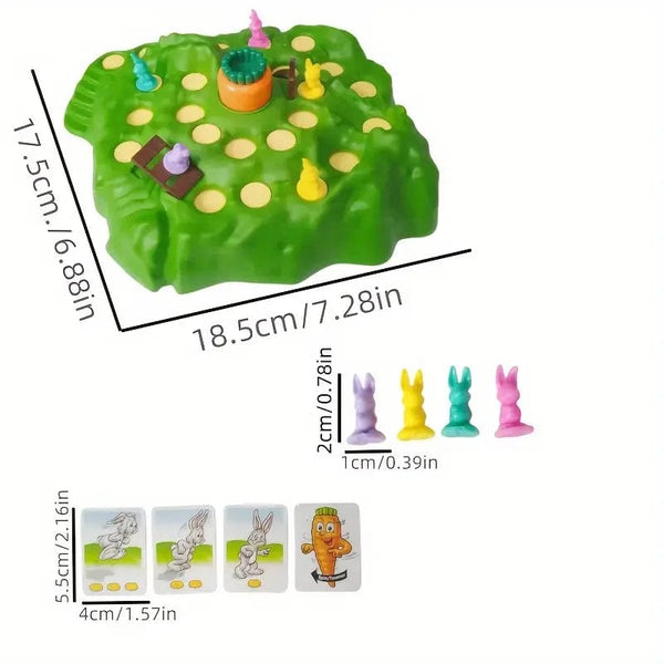 Planet Gates Rabbit Trap Carrot Rabbit Trap Table Board Defend Game Challenge Parent-Child Family Party Interactive Educational Puzzle Toy Gift