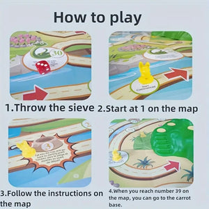 Planet Gates Rabbit Trap Carrot Rabbit Trap Table Board Defend Game Challenge Parent-Child Family Party Interactive Educational Puzzle Toy Gift