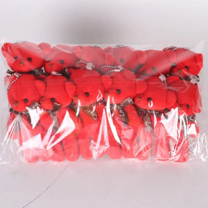 Planet Gates rabbit-white / 6pcs a pack 5/52pcs Bears Stuffed Plush Toy Mini Bear Doll Toy Keychain Bag Pendant Wedding Decoration Children Birthday Party Gifts