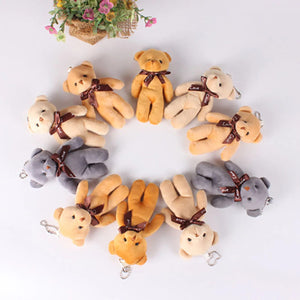 Planet Gates rabbit-white / 6pcs a pack 5/52pcs Bears Stuffed Plush Toy Mini Bear Doll Toy Keychain Bag Pendant Wedding Decoration Children Birthday Party Gifts