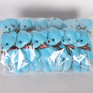 Planet Gates rabbit-white / 6pcs a pack 5/52pcs Bears Stuffed Plush Toy Mini Bear Doll Toy Keychain Bag Pendant Wedding Decoration Children Birthday Party Gifts