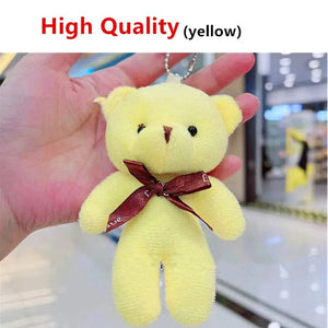 Planet Gates rabbit-white / 6pcs a pack 5/52pcs Bears Stuffed Plush Toy Mini Bear Doll Toy Keychain Bag Pendant Wedding Decoration Children Birthday Party Gifts