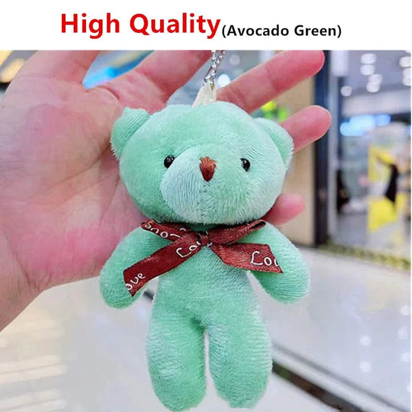 Planet Gates rabbit-white / 6pcs a pack 5/52pcs Bears Stuffed Plush Toy Mini Bear Doll Toy Keychain Bag Pendant Wedding Decoration Children Birthday Party Gifts