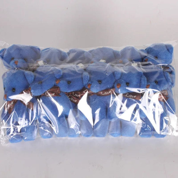 Planet Gates rabbit-white / 6pcs a pack 5/52pcs Bears Stuffed Plush Toy Mini Bear Doll Toy Keychain Bag Pendant Wedding Decoration Children Birthday Party Gifts