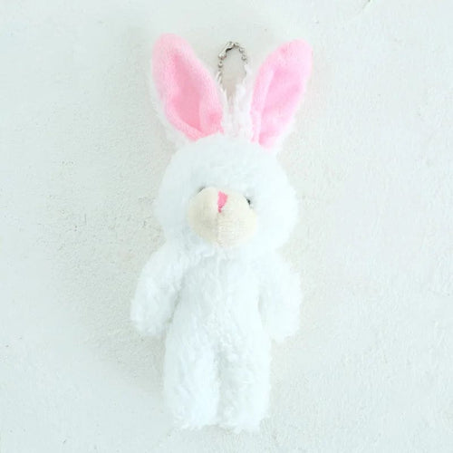 Planet Gates rabbit-white / 6pcs a pack 5/52pcs Bears Stuffed Plush Toy Mini Bear Doll Toy Keychain Bag Pendant Wedding Decoration Children Birthday Party Gifts