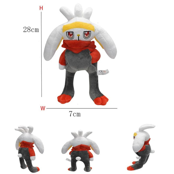 Planet Gates Raboot Pokemon Plush Tepig Victini Snivy Emolga Scorbunny Yamper Raboot Alolan Marowak Sleeping Vaporeon Smoliv Lechonk Stuffed Toys