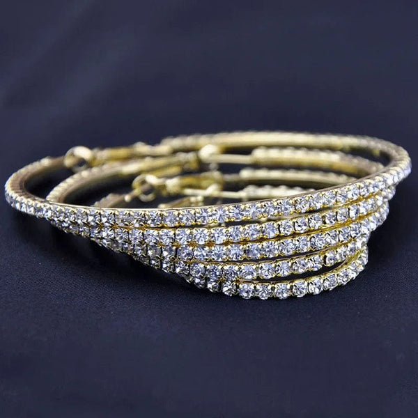 Planet Gates Raexrage 30-100mm Fashion Hoops Earrings With Rhinestone Circle Crystal Earrings Big Basketball Wives CZ Hiphop Earrings Women