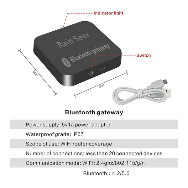 Planet Gates Rain Seer Tuya Smart Life Bluetooth Gateway WIFI Bluetooth Dual Control equipment Smart Home Gateway Connector Remote Control