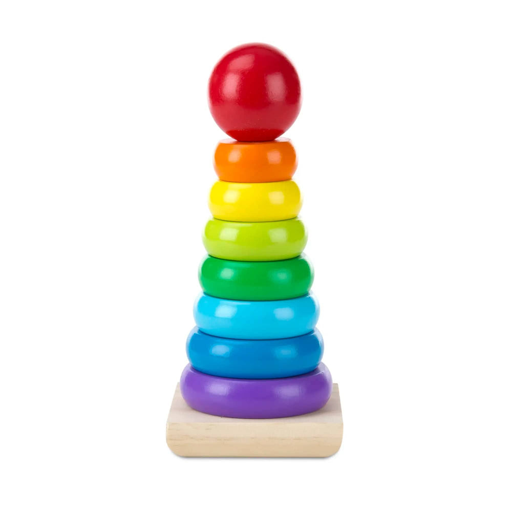 Planet Gates Rainbow Stacker Wooden Ring Educational Toy Kids Tower Stack Up Blocks Color Shape Game Baby Montessori Toys for Children Gifts