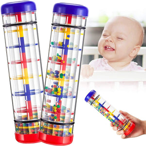 Planet Gates Rainmaker Baby Toy Rain Stick Musical Toys For Babies 1 2 3 Year Hand Shaker Rattles Toy Educational Instrument Toy For Children
