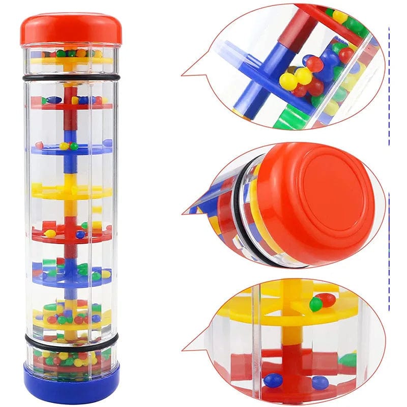 Planet Gates Rainmaker Baby Toy Rain Stick Musical Toys For Babies 1 2 3 Year Hand Shaker Rattles Toy Educational Instrument Toy For Children