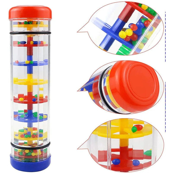 Planet Gates Rainmaker Baby Toy Rain Stick Musical Toys For Babies 1 2 3 Year Hand Shaker Rattles Toy Educational Instrument Toy For Children