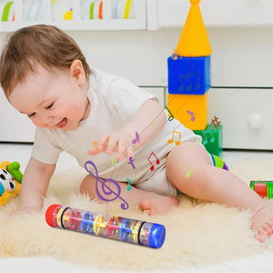 Planet Gates Rainmaker Baby Toy Rain Stick Musical Toys For Babies 1 2 3 Year Hand Shaker Rattles Toy Educational Instrument Toy For Children