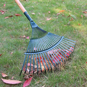 Planet Gates Rake Head 1pc Lawn Rake Leaf Scoop Rake, Stainless Steel Broom, Relieve Fatigue Portable Garden Tools Easy To Clean Grass Rake, 40.13cm X 41.91cm (no Handle)
