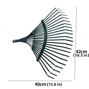 Planet Gates Rake Head 1pc Lawn Rake Leaf Scoop Rake, Stainless Steel Broom, Relieve Fatigue Portable Garden Tools Easy To Clean Grass Rake, 40.13cm X 41.91cm (no Handle)
