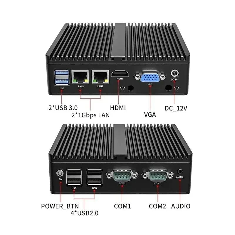 Planet Gates Ram8G ROM128G NoWifi / No accessory No Box Metal Case Mini PC Intel N2840 Desktop Computer Pfsense DDR3L Msata SSD 2Lan 2COM VGA HD Display