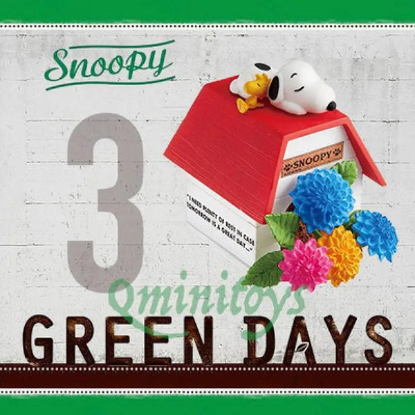 Planet Gates Random 1 Pcs no box Snoopy Green Days Anime Figure Models Green Potted Plant Table Ornaments Anime Peripherals Toys Kawaii Dolls Gifts for Childrens