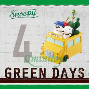 Planet Gates Random 1 Pcs no box Snoopy Green Days Anime Figure Models Green Potted Plant Table Ornaments Anime Peripherals Toys Kawaii Dolls Gifts for Childrens