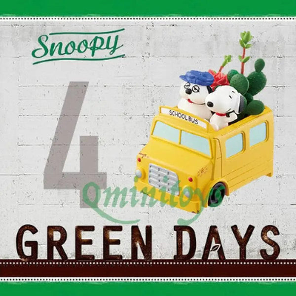 Planet Gates Random 1 Pcs no box Snoopy Green Days Anime Figure Models Green Potted Plant Table Ornaments Anime Peripherals Toys Kawaii Dolls Gifts for Childrens