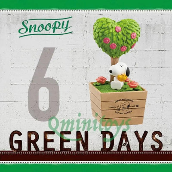 Planet Gates Random 1 Pcs no box Snoopy Green Days Anime Figure Models Green Potted Plant Table Ornaments Anime Peripherals Toys Kawaii Dolls Gifts for Childrens