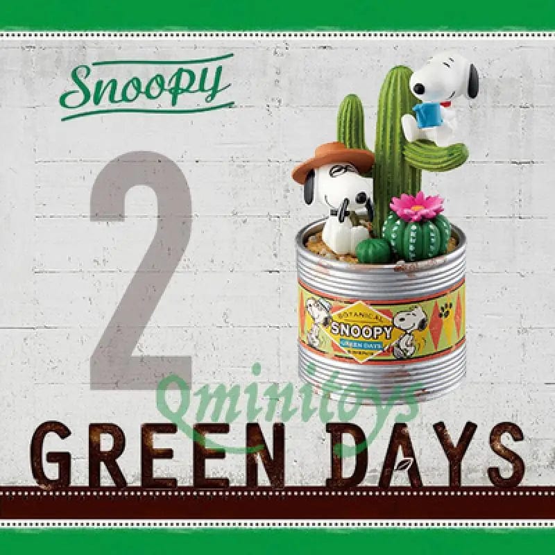 Planet Gates Random 1 Pcs no box Snoopy Green Days Anime Figure Models Green Potted Plant Table Ornaments Anime Peripherals Toys Kawaii Dolls Gifts for Childrens