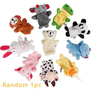 Planet Gates Random 1pc 1/5/10pcs Cartoon Biological Animal Finger Puppet Storytelling Hand Puppet Plush Toys Baby Favor Dolls Funny Kids Christmas Gift