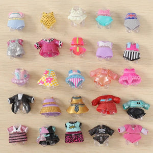 Planet Gates random 1pc clothes 1Doll+1Clothes+1Shoes+1Baby Bottle+1Glasses Doll Original 8CM Big Sisters Girls DIY Toys And Gifts