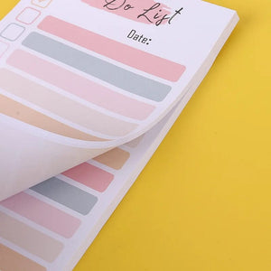Planet Gates random 1pcs 50 Sheets To Do List Notepad color To Do List Sticky Notes Adhesive Memo Pad Portable Daily Planner Grocery check List Notepad
