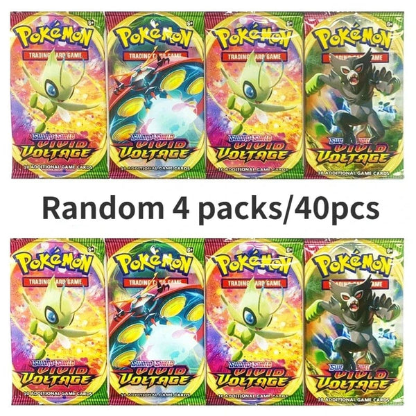 Planet Gates Random 40/80 PCS Pokemon Cards Deck Box Pikachu English Party Games Tabletop Matchmaking Card Set Pokemon Cards' Album Kids Toys