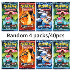 Planet Gates Random 40/80 PCS Pokemon Cards Deck Box Pikachu English Party Games Tabletop Matchmaking Card Set Pokemon Cards' Album Kids Toys