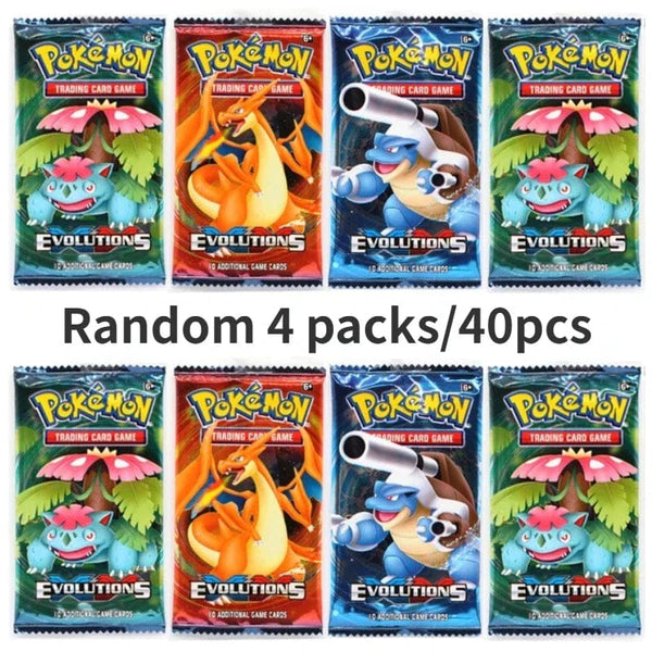 Planet Gates Random 40/80 PCS Pokemon Cards Deck Box Pikachu English Party Games Tabletop Matchmaking Card Set Pokemon Cards' Album Kids Toys