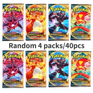 Planet Gates Random 40/80 PCS Pokemon Cards Deck Box Pikachu English Party Games Tabletop Matchmaking Card Set Pokemon Cards' Album Kids Toys