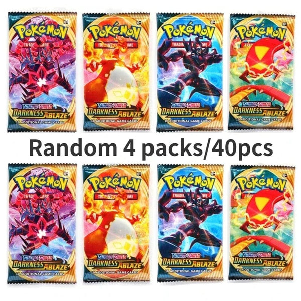 Planet Gates Random 40/80 PCS Pokemon Cards Deck Box Pikachu English Party Games Tabletop Matchmaking Card Set Pokemon Cards' Album Kids Toys