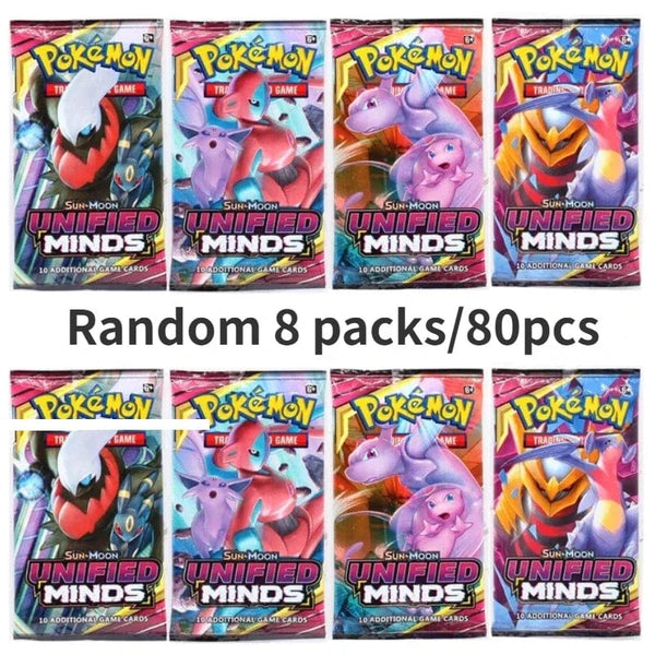 Planet Gates Random 40/80 PCS Pokemon Cards Deck Box Pikachu English Party Games Tabletop Matchmaking Card Set Pokemon Cards' Album Kids Toys